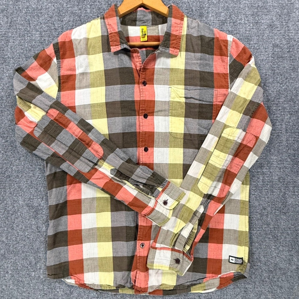 Analog Burton Plaid Shirt Men's Large Cotton Button Up Skate Snowboard